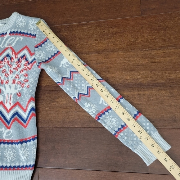 Game of Thrones 'Winter is Here' Knit Fair Isle Crew Neck Sweater Women's Size M - Picture 8 of 8